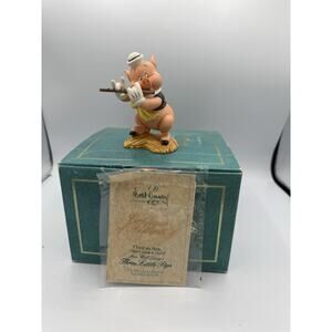WDCC Fifer Pig “I Toot My Flute” Three Little Pigs Disney COA Box 5.25” Tall